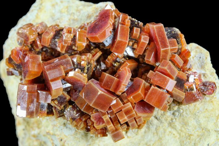 Red & Brown Vanadinite Crystal Cluster - Morocco #117717